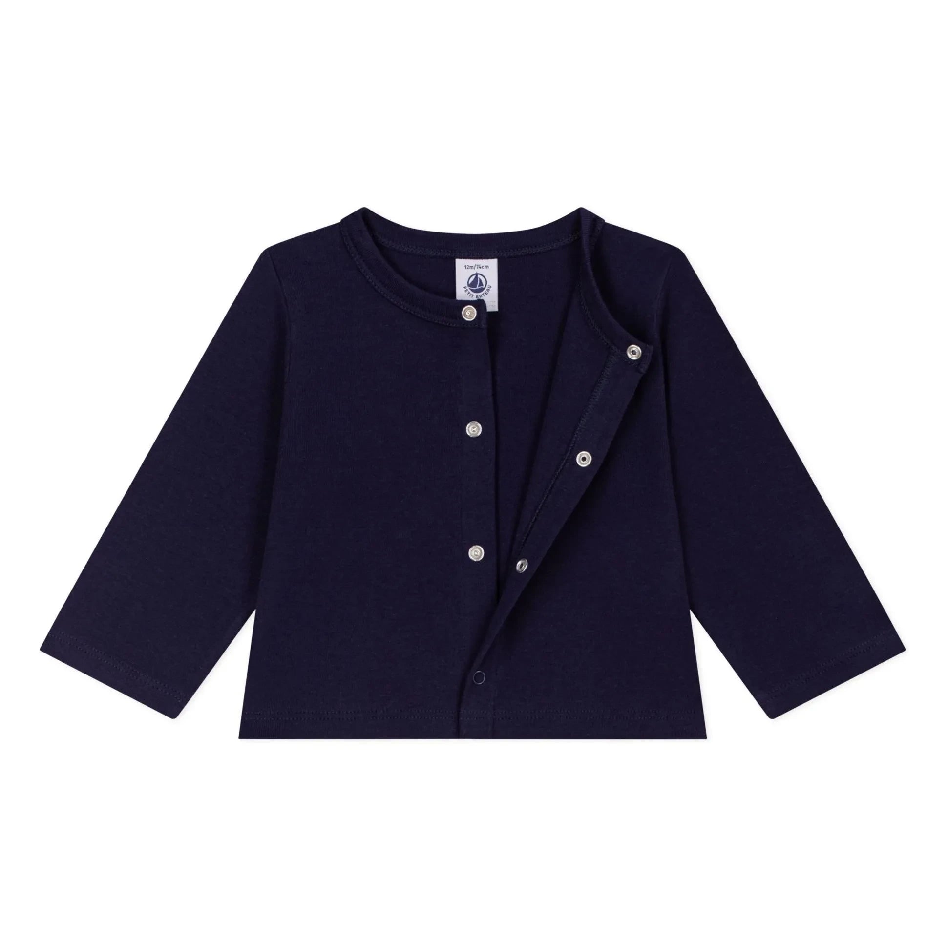 Petit Bateau - Strickjacke aus Bio-Baumwolle | Nachtblau