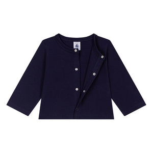 Petit Bateau - Strickjacke aus Bio-Baumwolle | Nachtblau