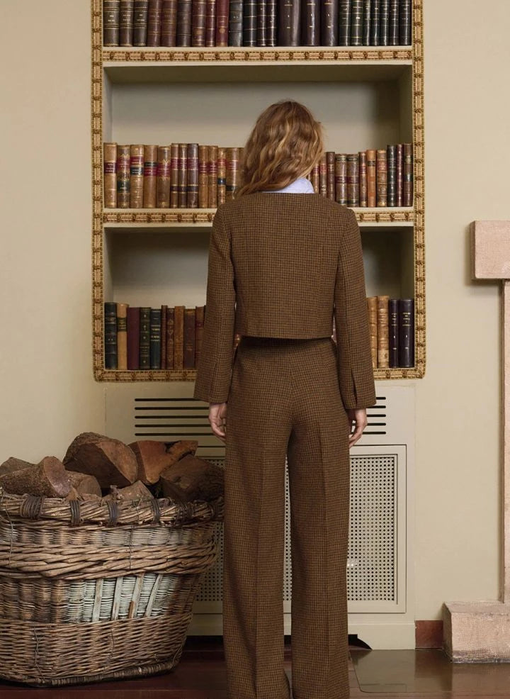 Maria de la Orden - Joséphine Yun-Tweed Jacke | Beige Braun