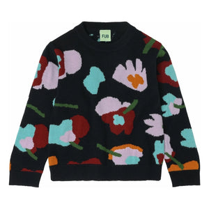 FUB - Jakarlı Merino Yün Kazak | Lacivert