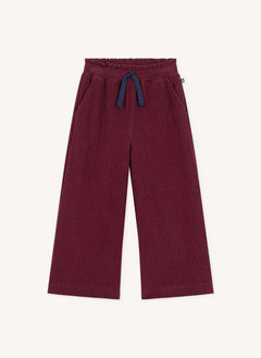 Petit Bateau - Organik Pamuk Kordon Bağcıklı Pantolon | Bordo