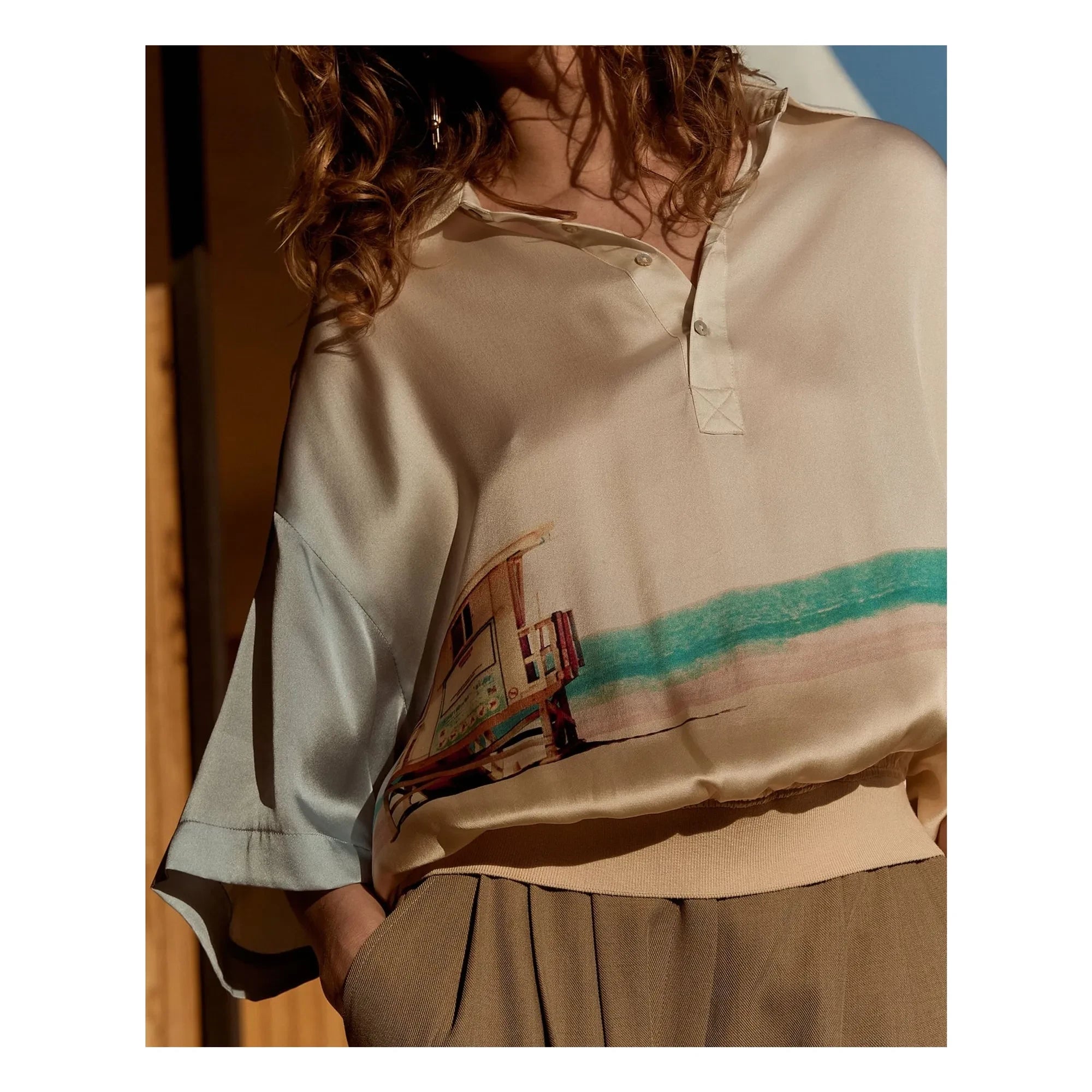 Mes Demoiselles - Malden Seidenbluse | Blau