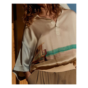 Mes Demoiselles - Malden Seidenbluse | Blau