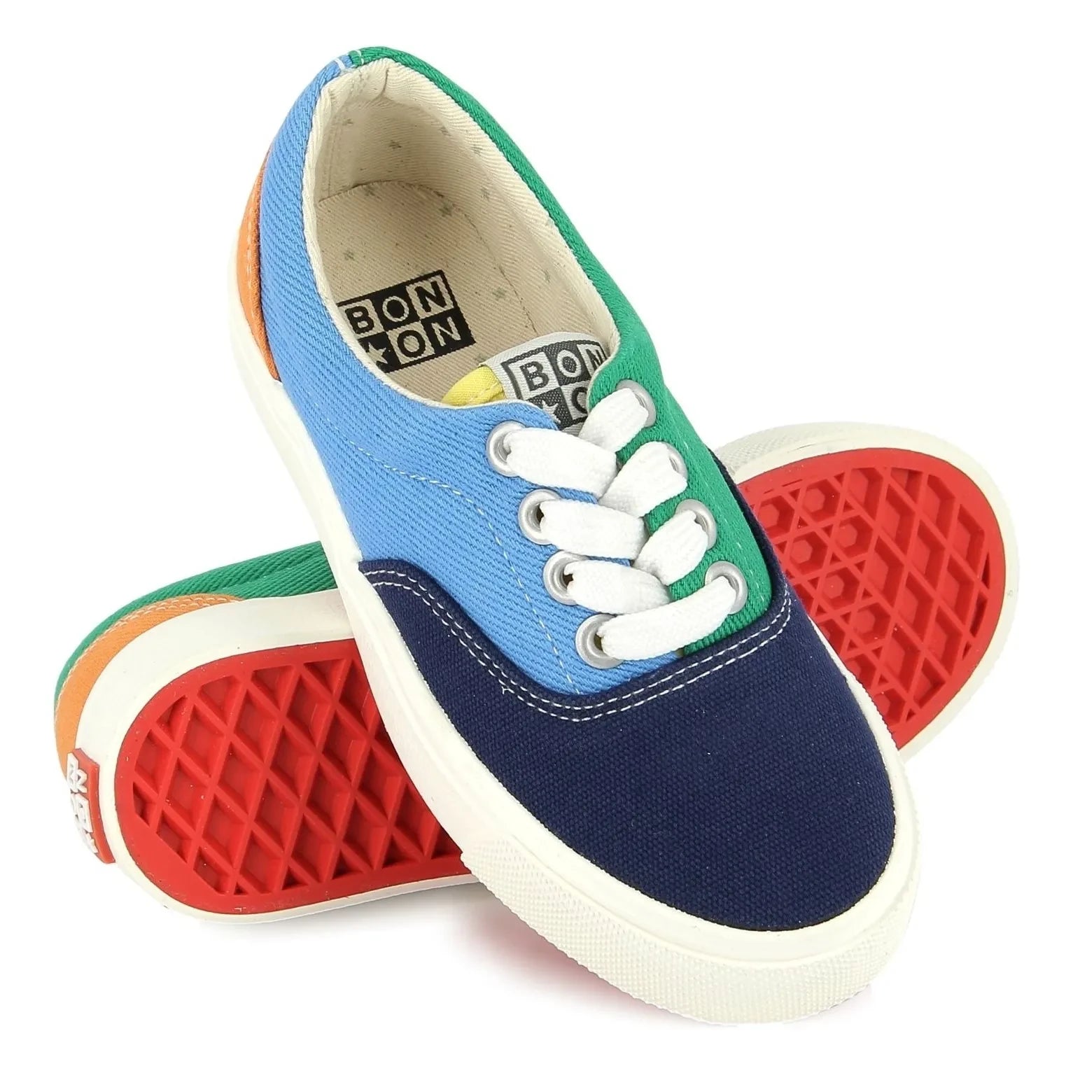 Bonton – Spitzen-Skate-Sneakers mit Gummiband | Marineblau