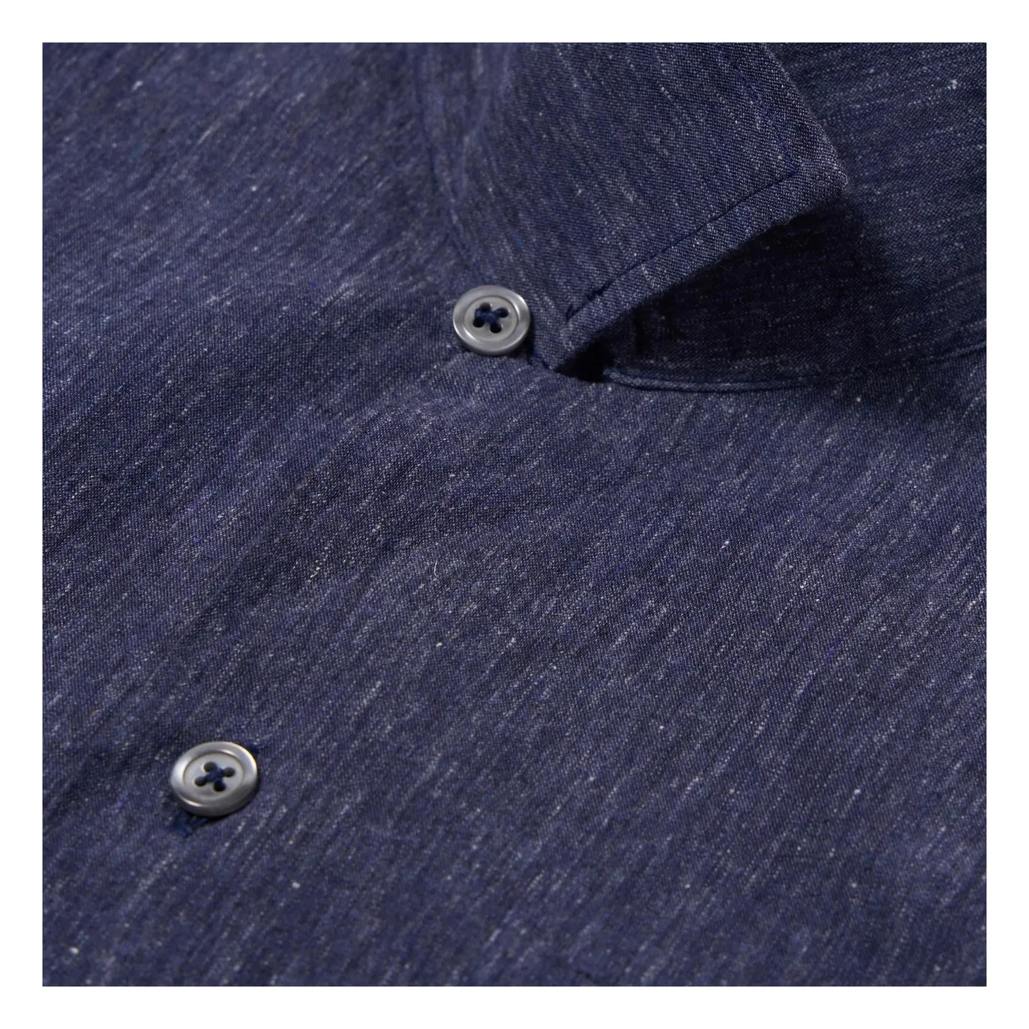 Universal Works - Road Sido Lin Hemd | Marineblau