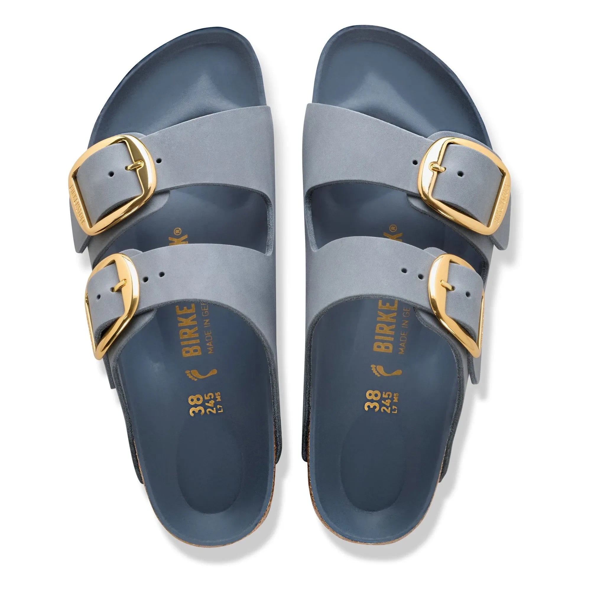 BIRKENSTOCK - Arizona Big Buckle Fettleder-Sandale | Grau
