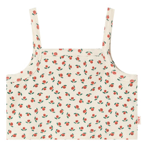 Tinycottons - Geprägtes Top Roses Bio-Baumwolle | Weiß
