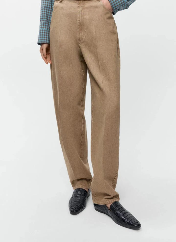Cordera - Karottenschnitt Baumwollhose | Beige
