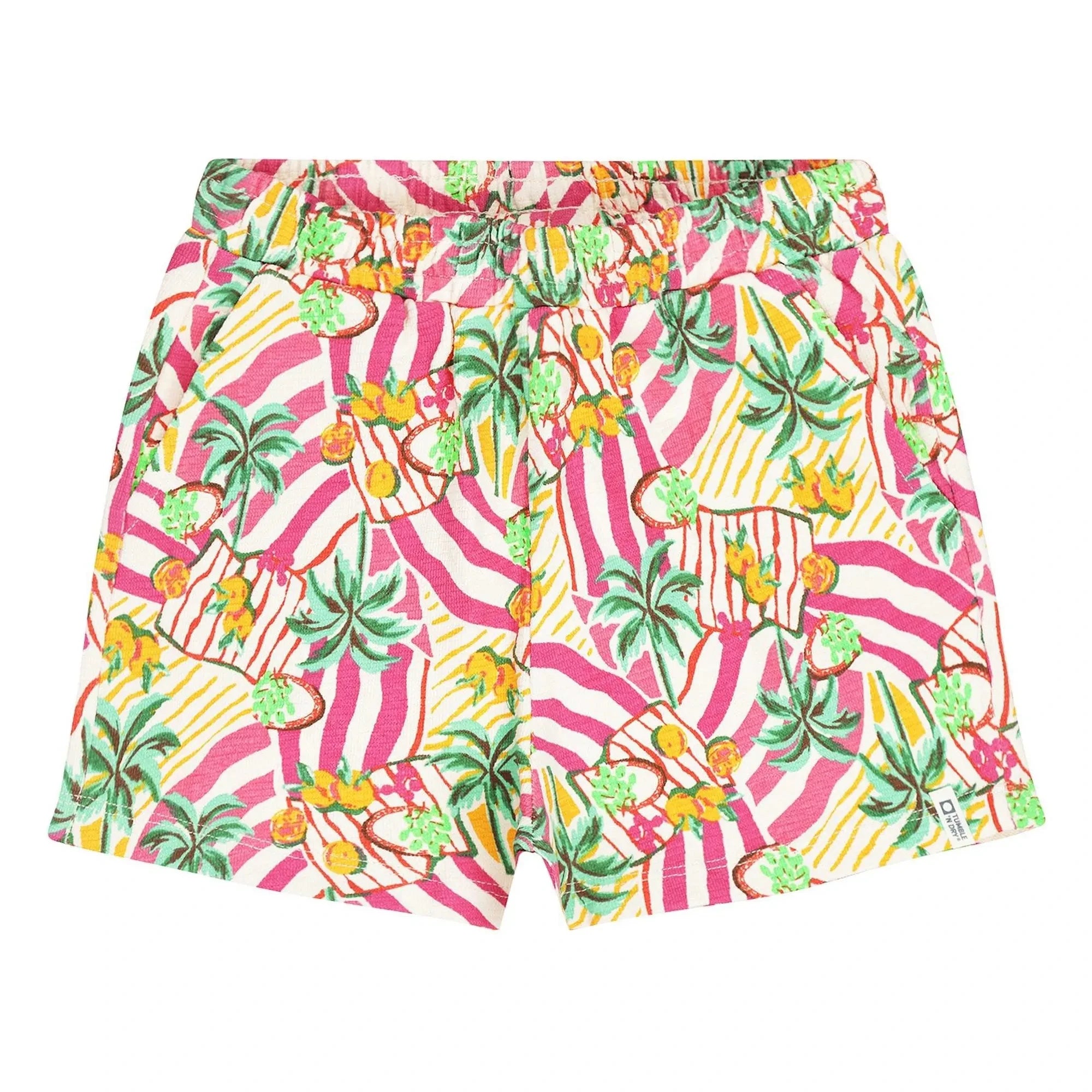 Tumble N'Dry – Amazonas Palmen-Shorts aus Bio-Baumwolle | Pink
