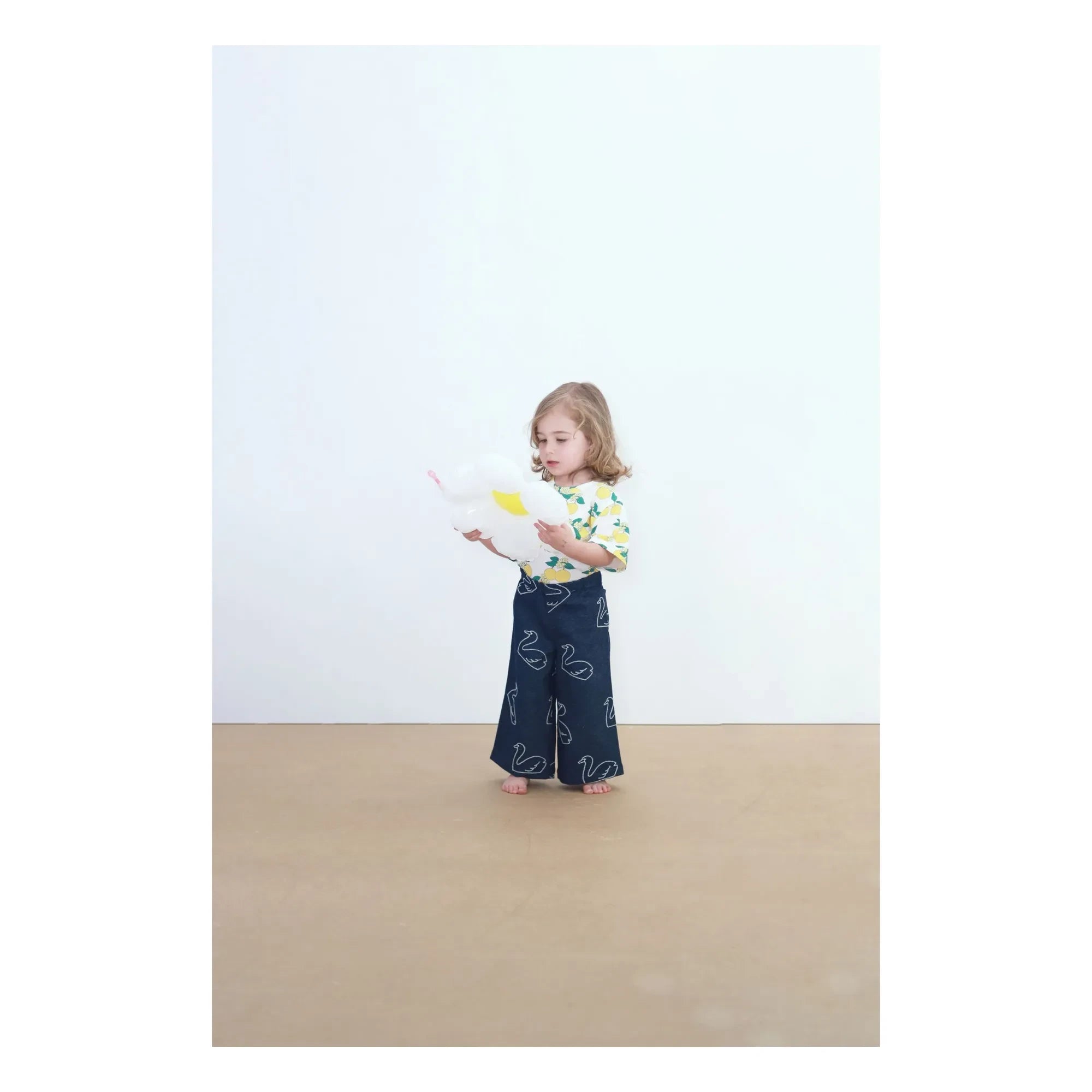 Tinycottons - Orange Bio-Baumwoll-T-Shirt | Weiß