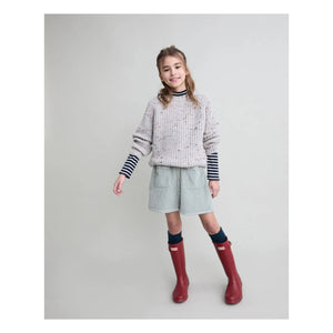 Búho - Botonato Chiné Pullover | Grau