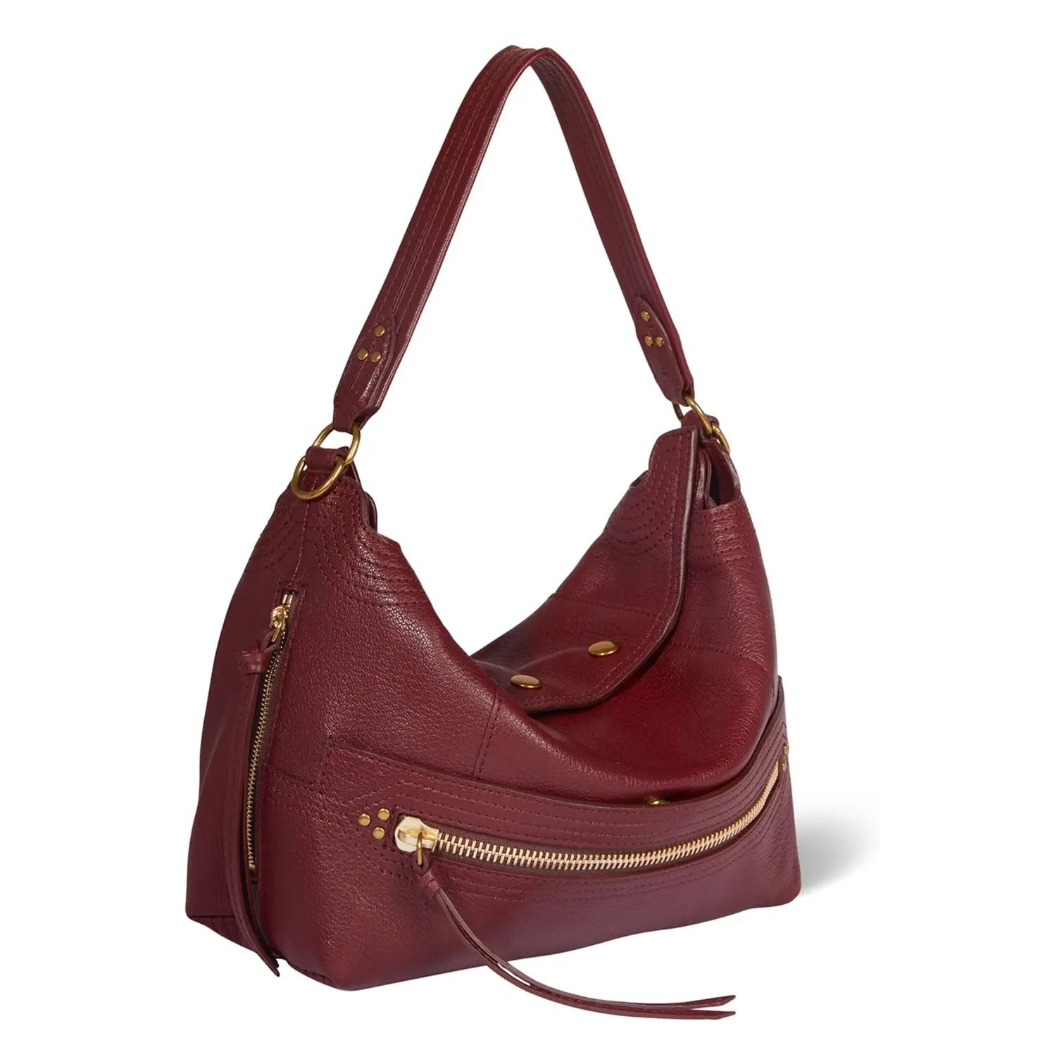 Jérôme Dreyfuss - Lucky Hobo Tasche Ziege | Dunkelrot