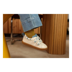 Lazare - Mahaut Sneaker mit Blumenmuster und Klettverschluss | Ecru