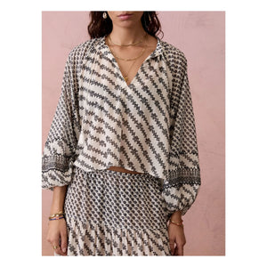 Boteh - Levante Bluse | Grau