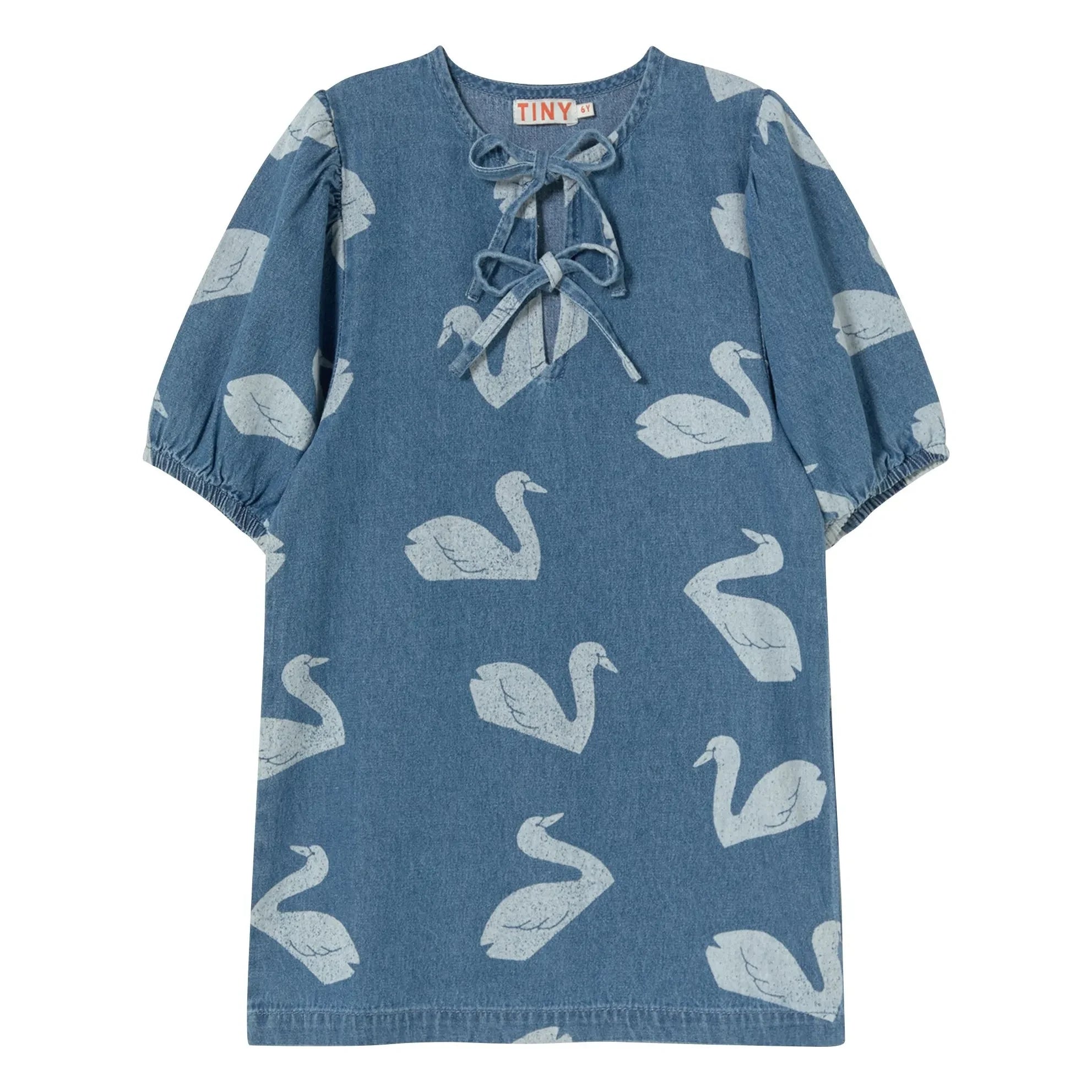 Tinycottons - Denim Schwanenkleid | Blau