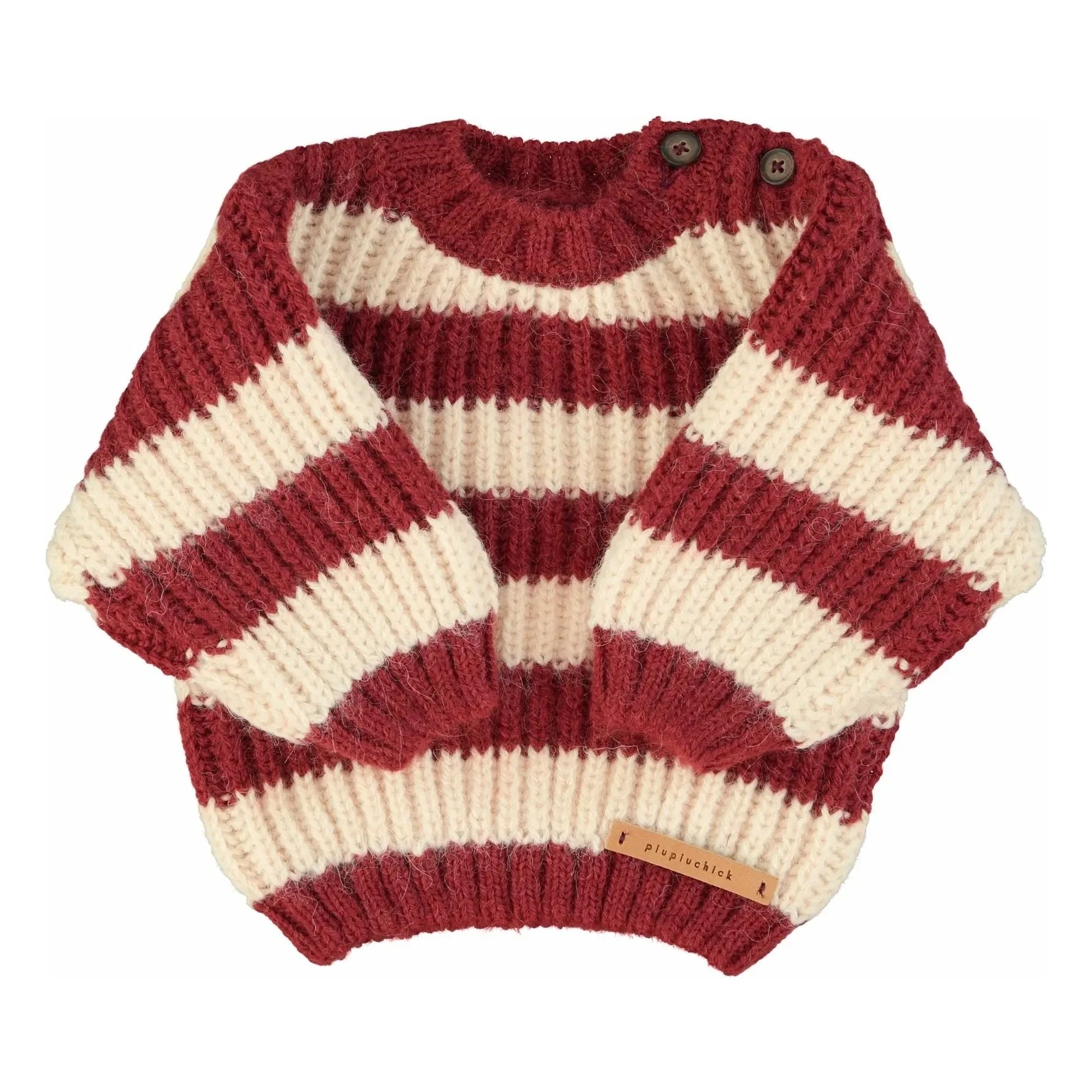 Piupiuchick - Gestreifter Wollpullover | Bordeaux