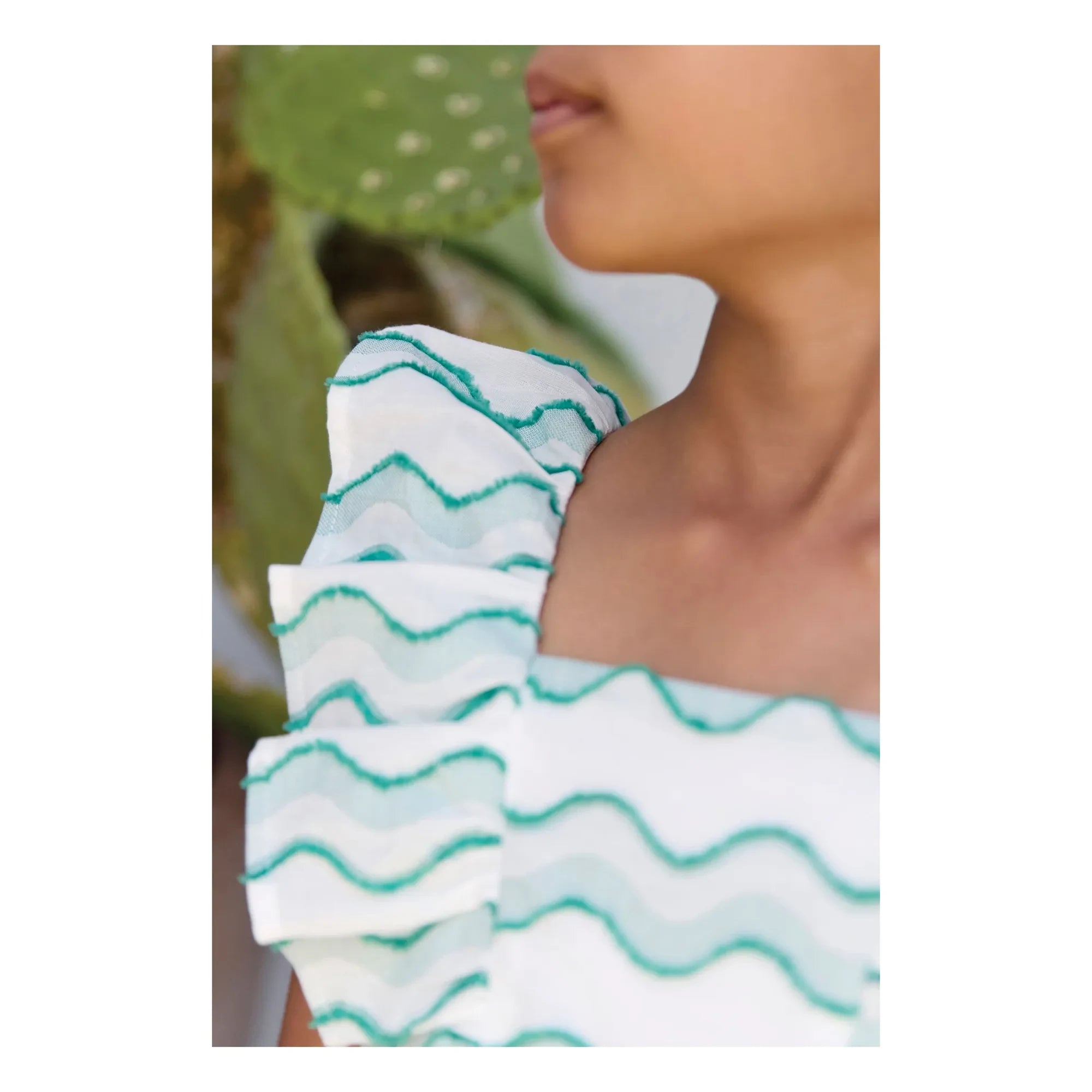 Tartine et Chocolat - Wellenmuster Kleid | Grün