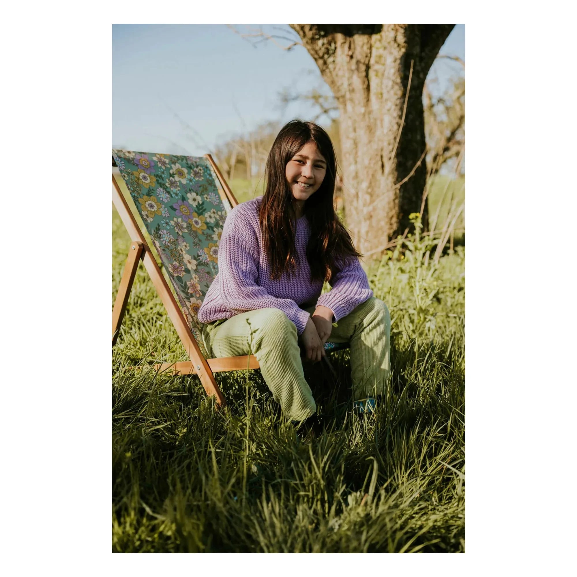Yuki - Bio-Baumwoll-Dickstrickpullover | Lavendel