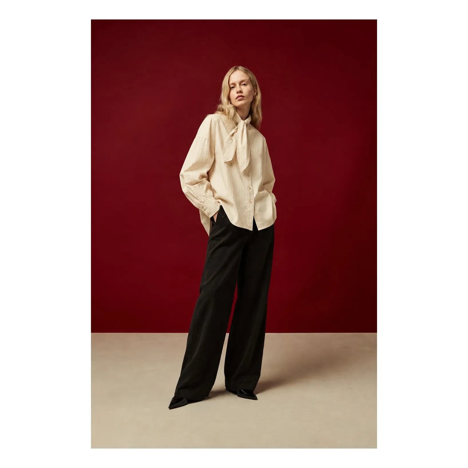 BELLEPIECE - Tom Cotton Poplin Bluz | Latte
