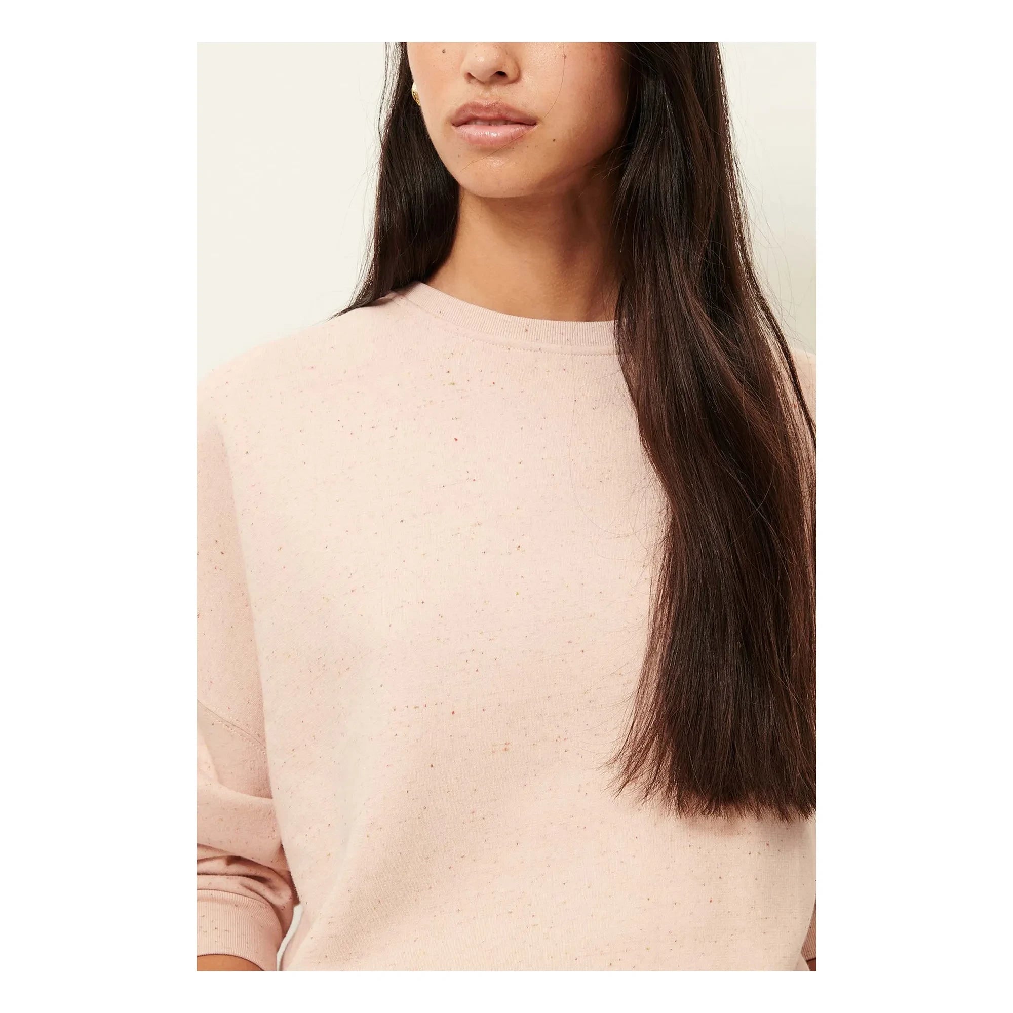 Sessùn - Chebbi Oversize Sweatshirt aus Bio- und recycelter Baumwolle |meliert rosa