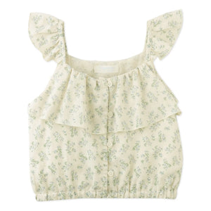 Gingersnaps - Ambessa Blumenmuster Oberteil und Rock Set | Ecru