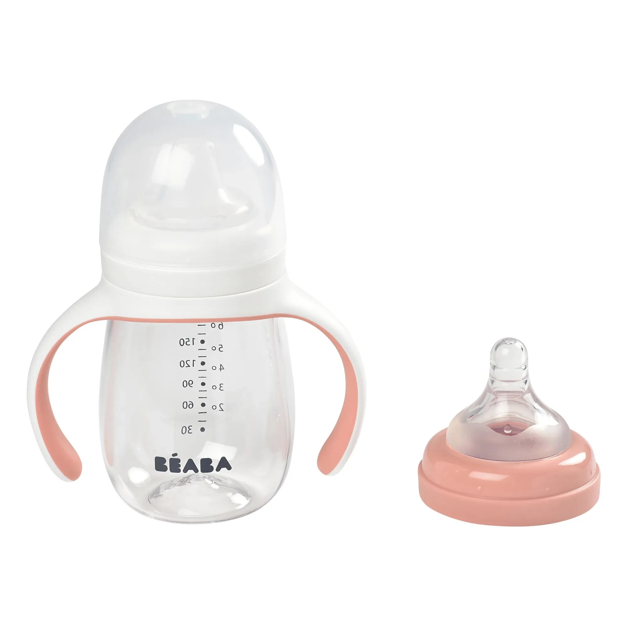 Béaba – Lernflasche 2-in-1 für Babys 240 ml | Rosé