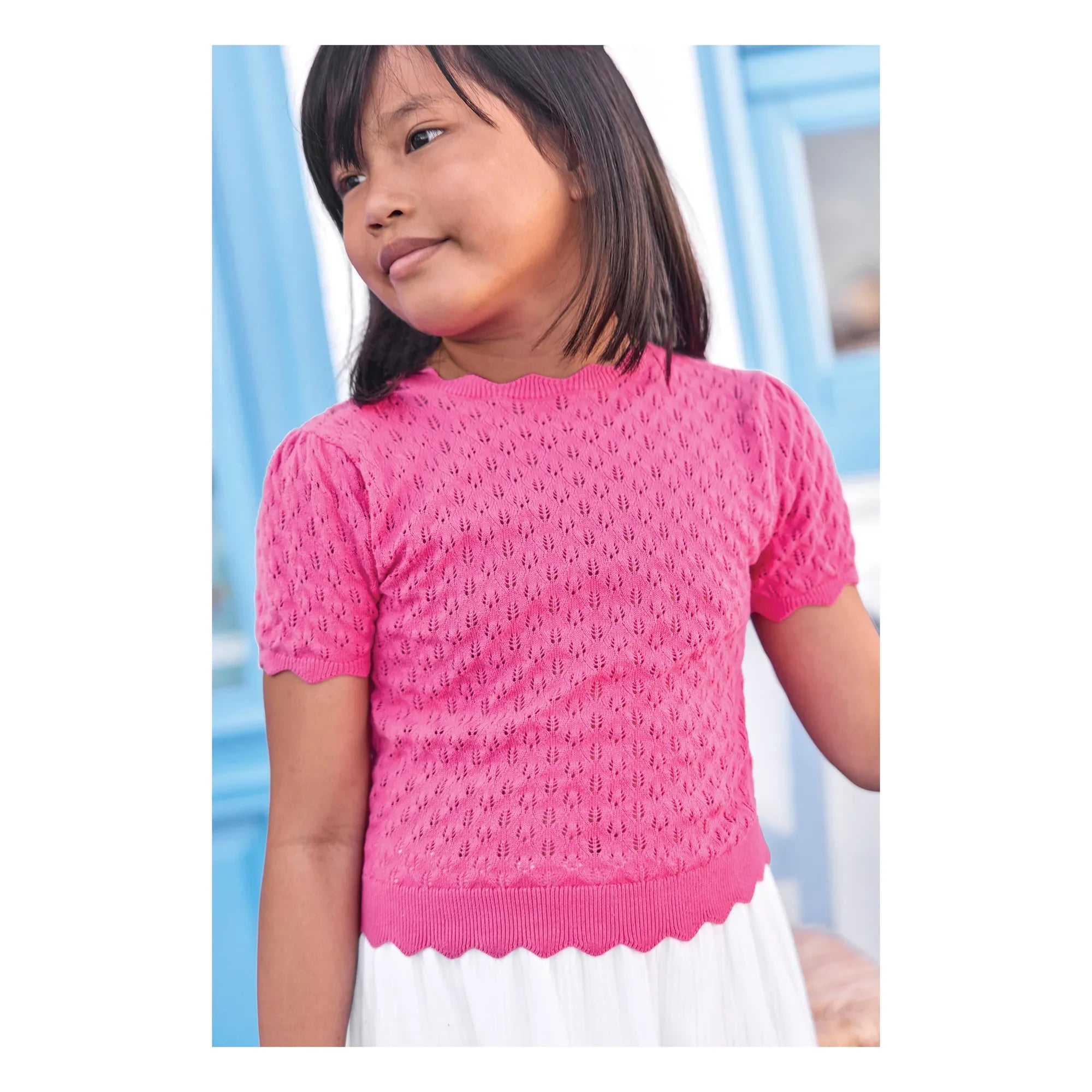 Tartine et Chocolat - T-Shirt aus Lochstrick | Rosa