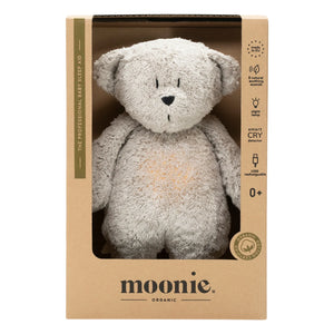 Moonie - Musik-Nachtlicht Teddybär | Grau