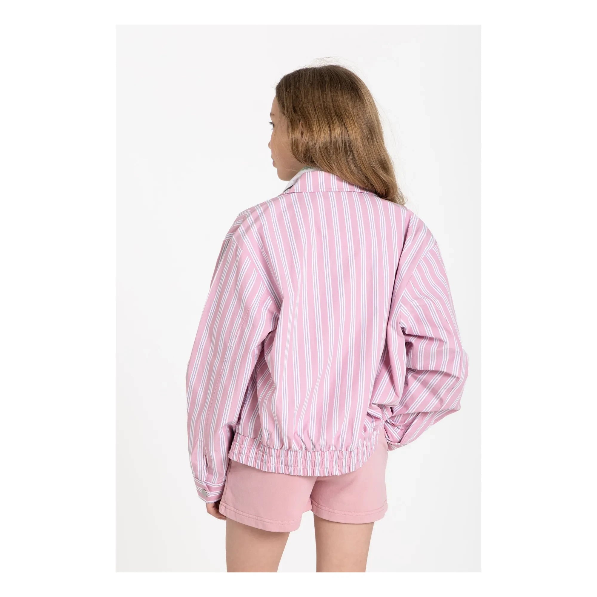 Smallable Kid - Noah Gestreifte Jacke | Puderrosa