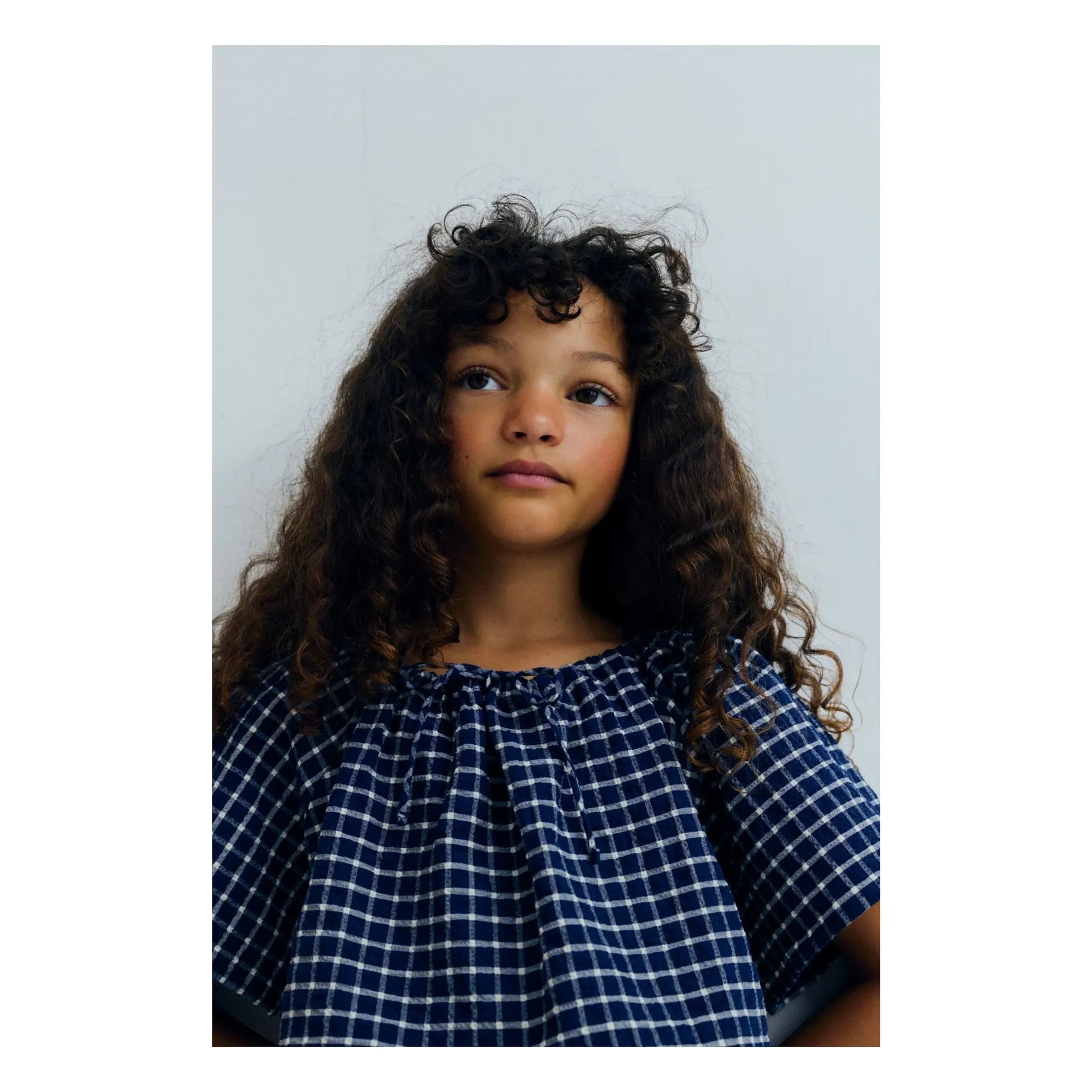 the new society - Bluse Jasmine Kariert | Dunkelblau