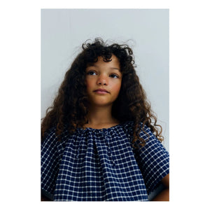 the new society - Bluse Jasmine Kariert | Dunkelblau