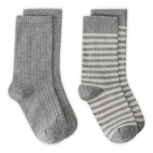 Gray Label - 2er-Set Socken aus Bio-Baumwolle | Heather Grey