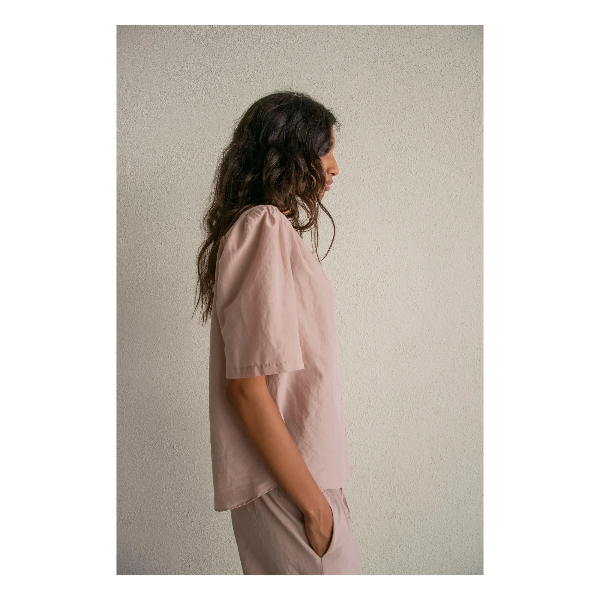 THEAVANT - Carine Poplin-Bluse aus Seide und Baumwolle | Beige