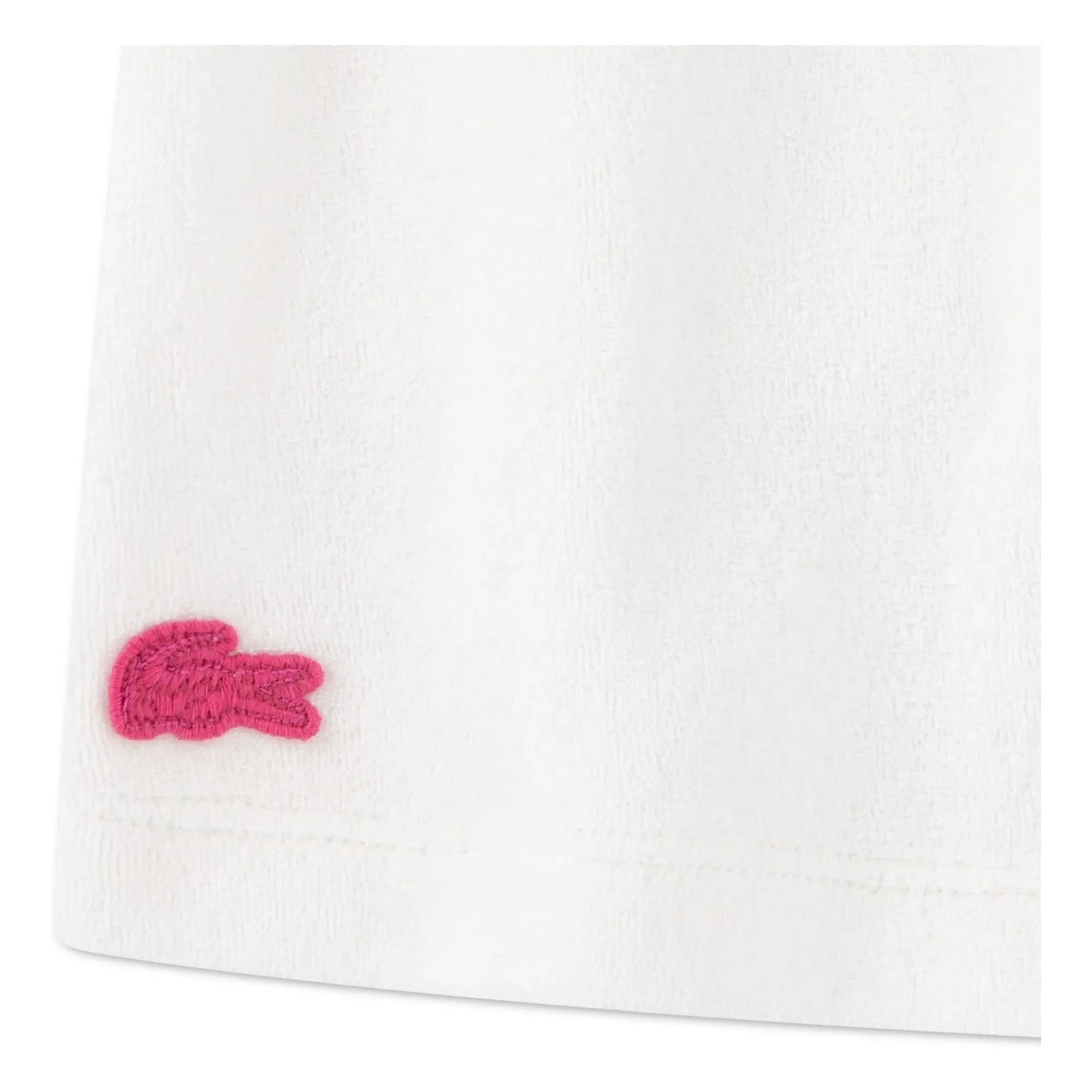 Lacoste – Rock mit Logo aus Bio-Baumwollfrottee | Off-White