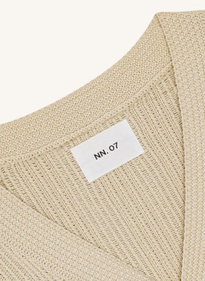 NN.07 - 6600 Organische Baumwoll-Ärmellose Strickweste | Ecru