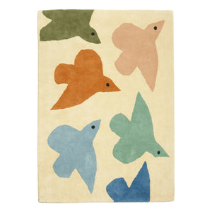 Bleuu-studio - Vogel-Teppich | Blau