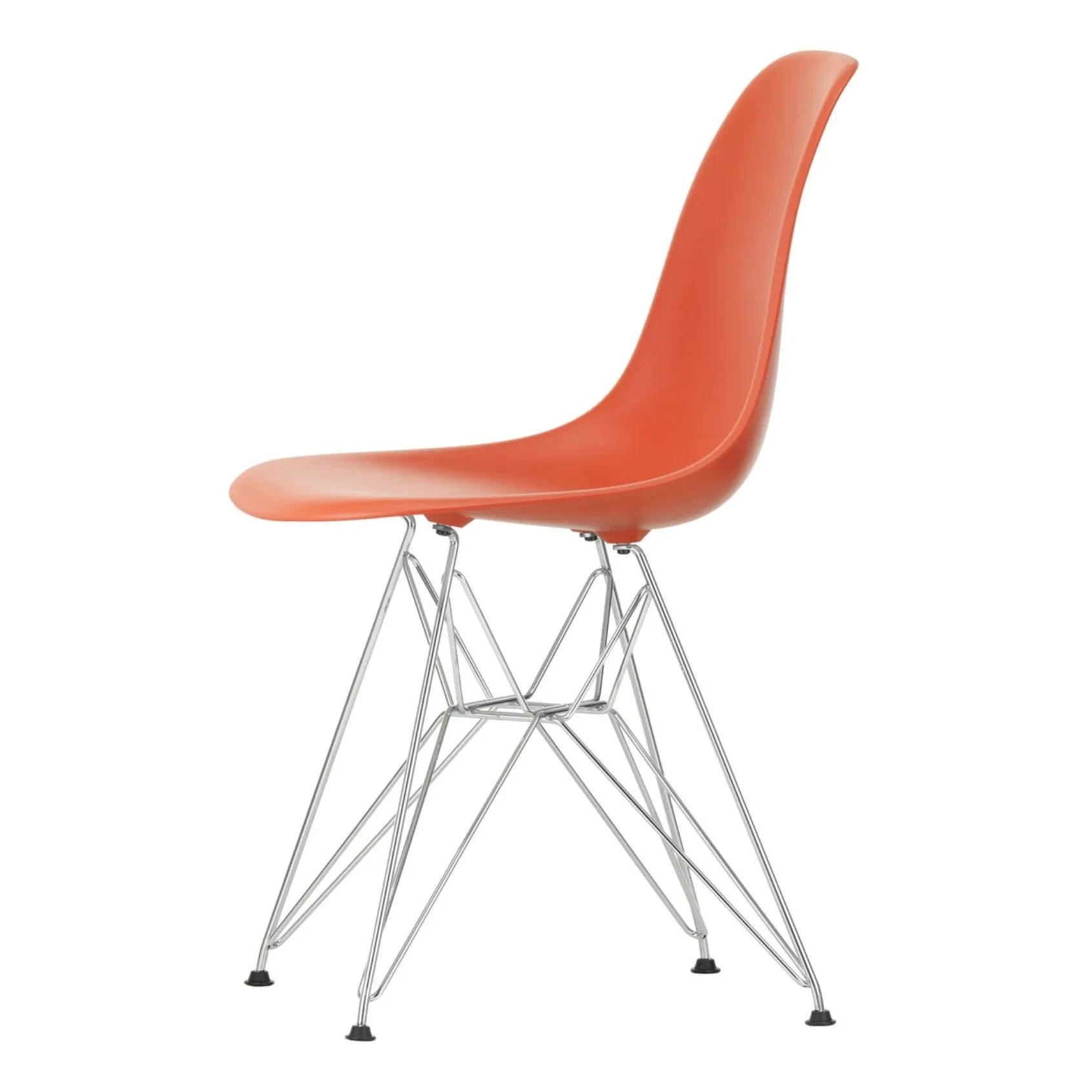 Vitra - DSR Plastikstuhl - Chromgestell - Charles & Ray Eames | Mohnrot