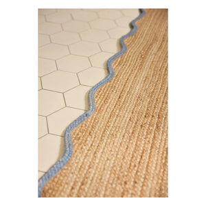 Layered - Muschel-Jute-Läufer | Blau