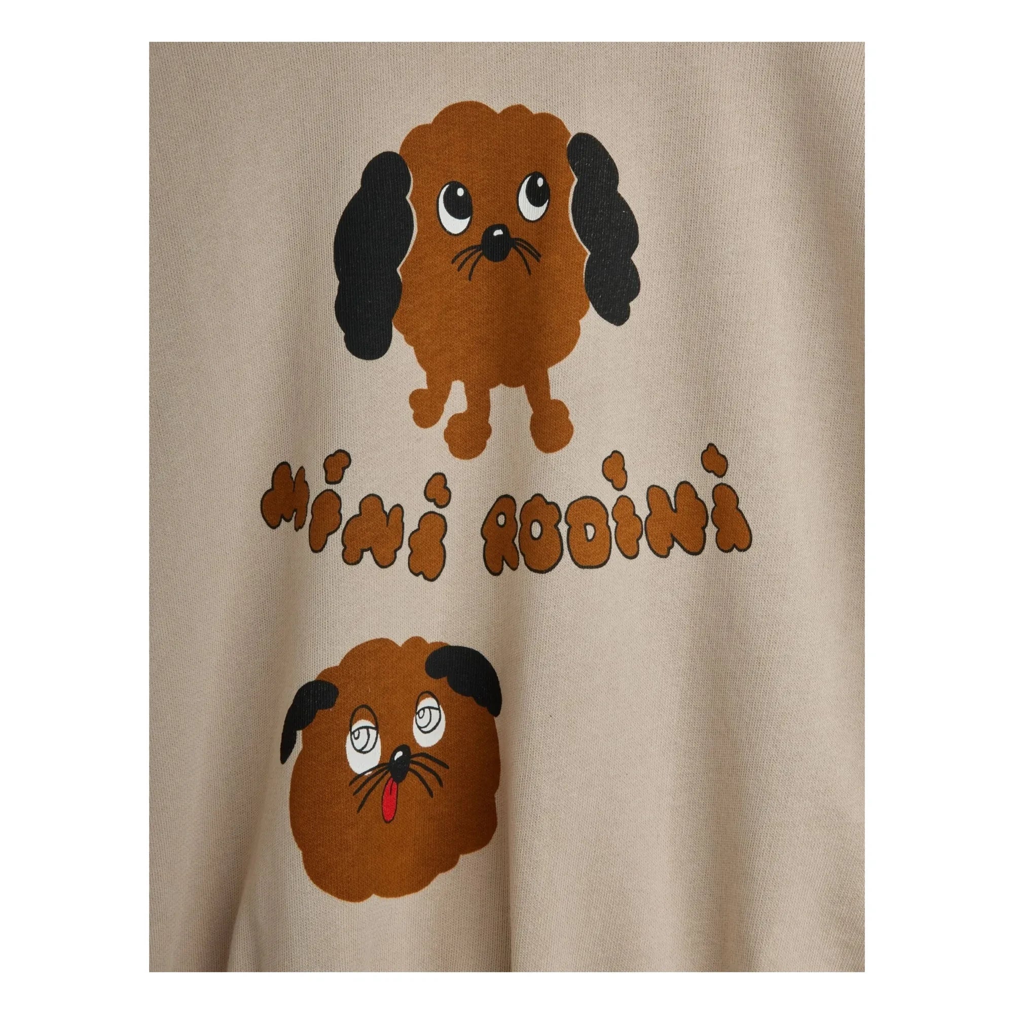 Mini Rodini - Doggies Bio-Baumwoll-Sweatshirt | Heather Grau