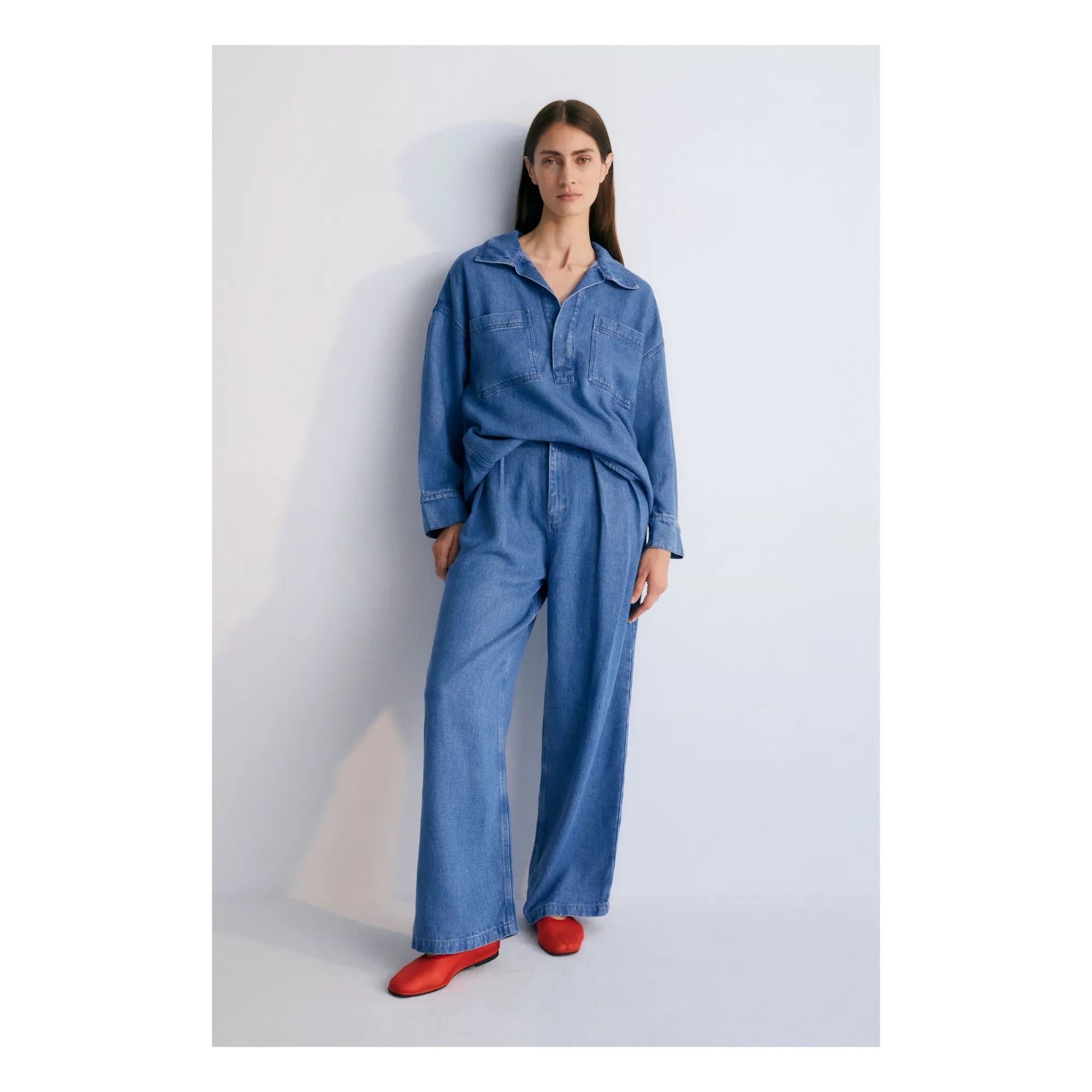 the new society - Jean Micenas - Damenkollektion | Mittelblau