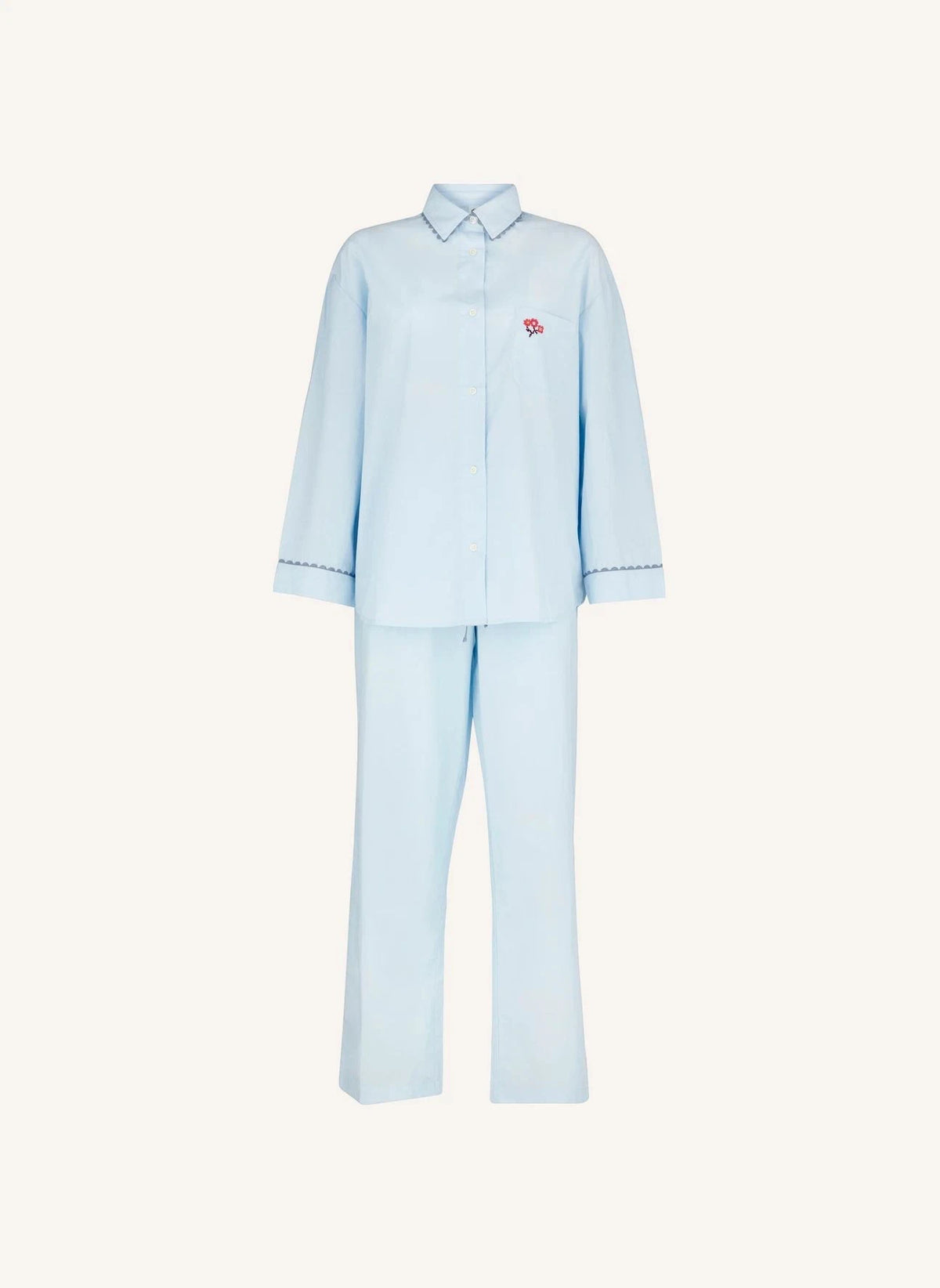 Becksöndergaard - Scallop Flotile Pijama Üstü | Mavi