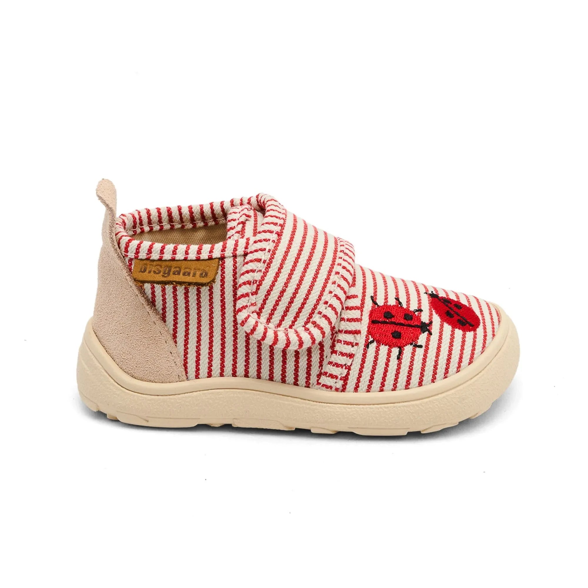 bisgaard - Gestreifte Lauflernschuhe mit Marienkäfer | Rot