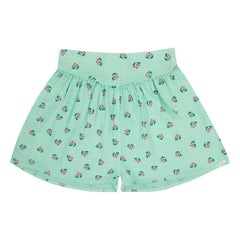 Jenest – Shorts aus Bio-Baumwolle mit Blumenmuster für den Sommer | Türkis