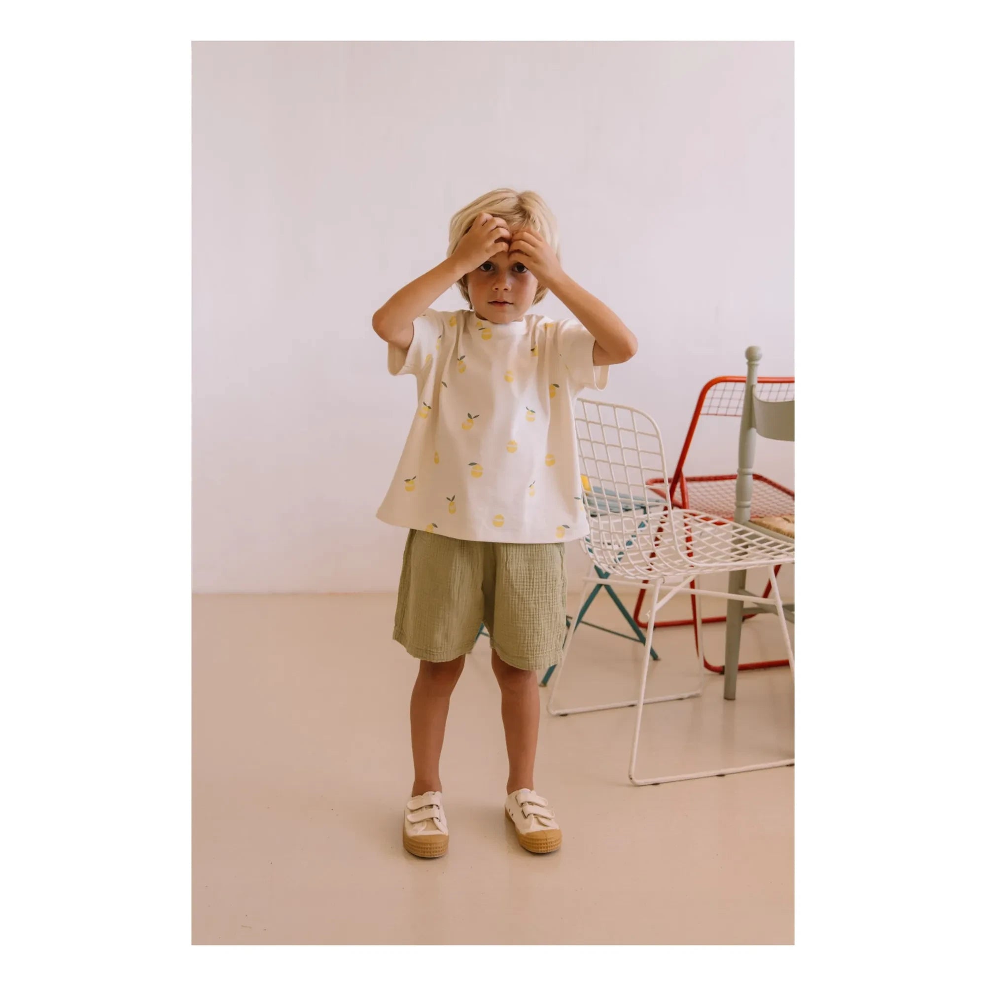 Studio Bohème - Essential Lemons Bio-Baumwoll-T-Shirt | Ecru
