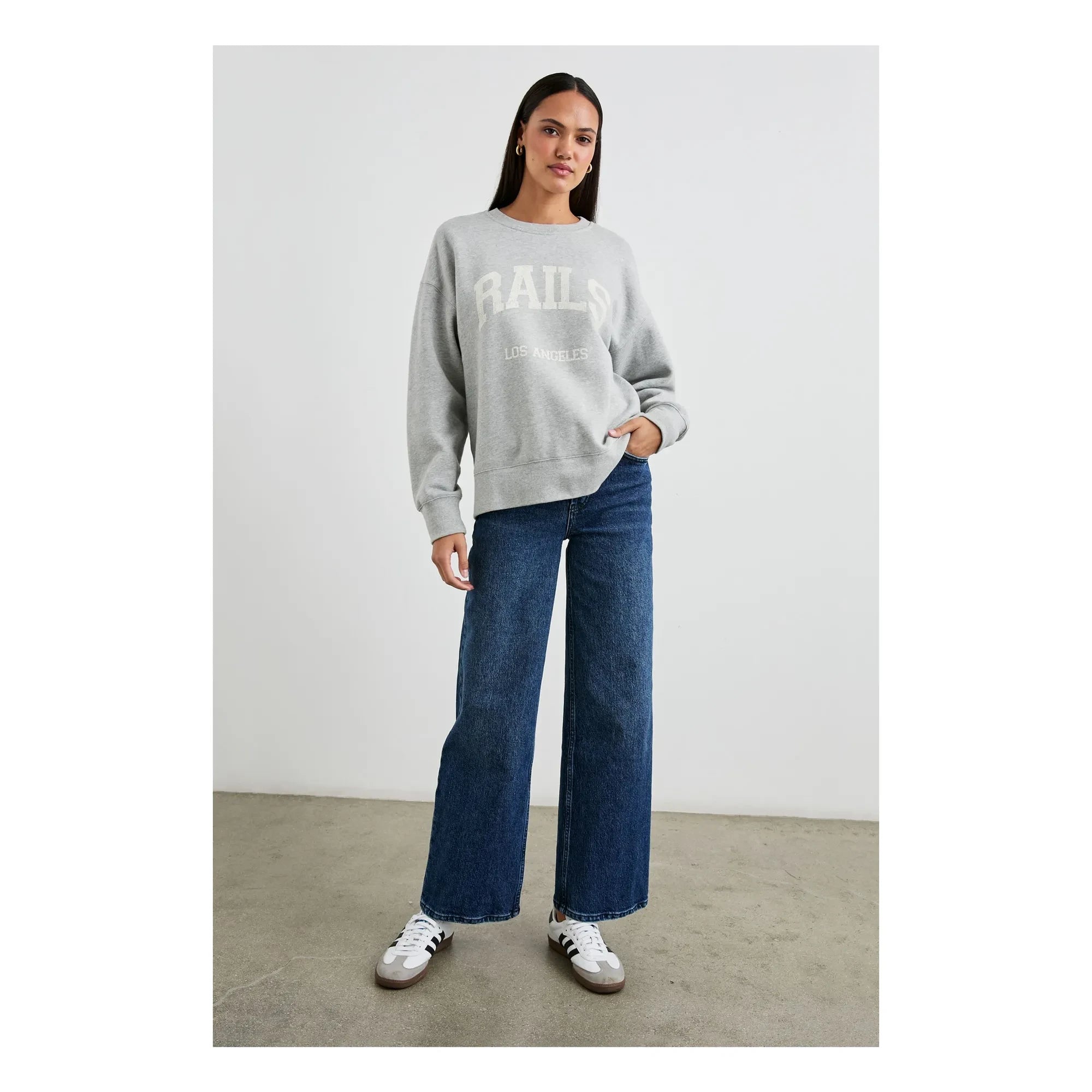 Rails - Sweatshirt The Varsity | Heather Grau