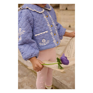 Louise Misha - Jouliana Chambray-Mantel aus Bio-Baumwolle | Blau