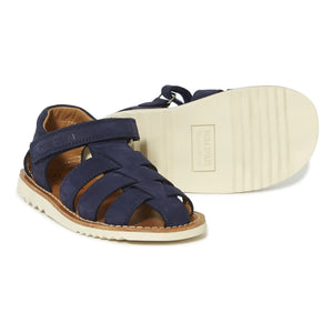 Pom d'Api - Nubuk-Waff Papy Sandalen | Marineblau