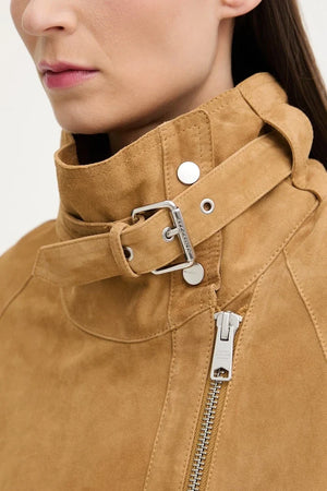 AllSaints kadın süet rocker ceket RHODES