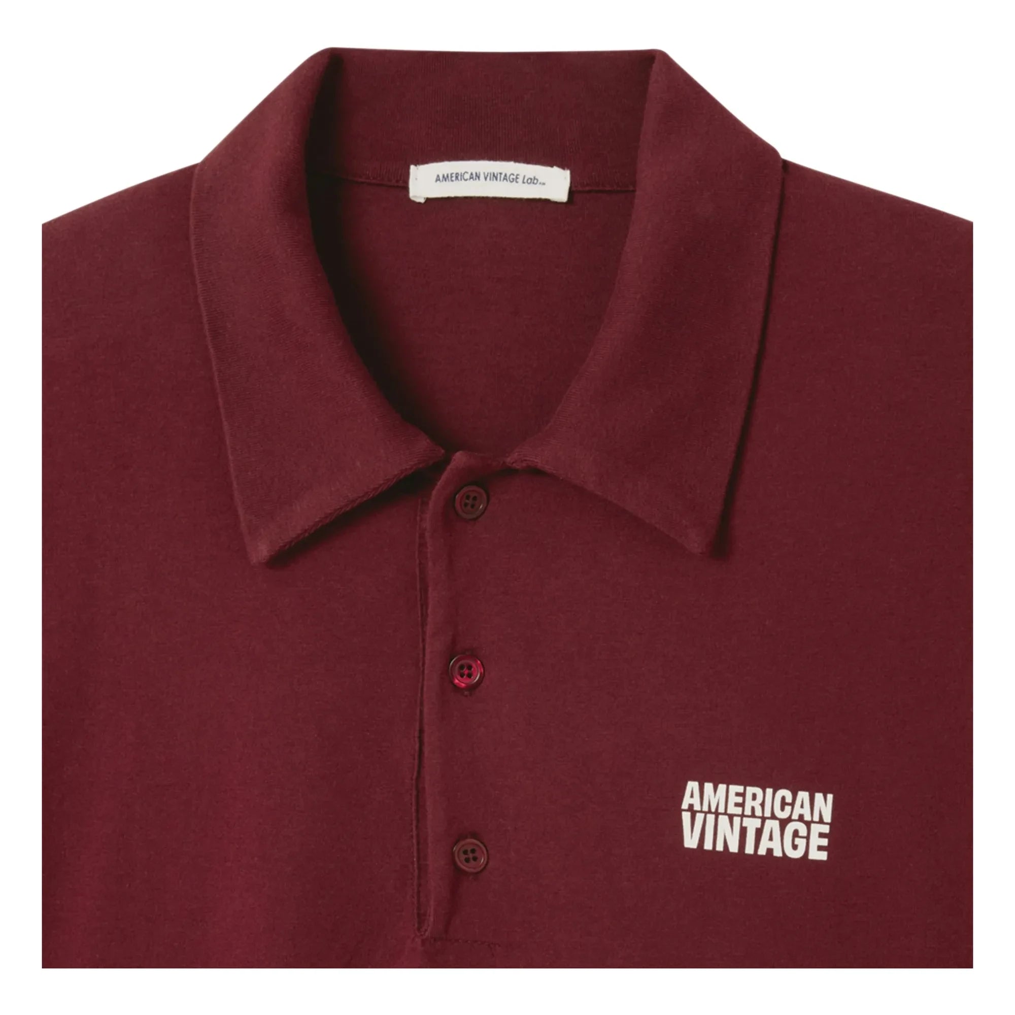 American Vintage - Weites Poloshirt | Bordeaux