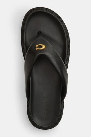 Coach Brynn Leather Thong Sandal Kadın Deri Parmak Arası Terlik